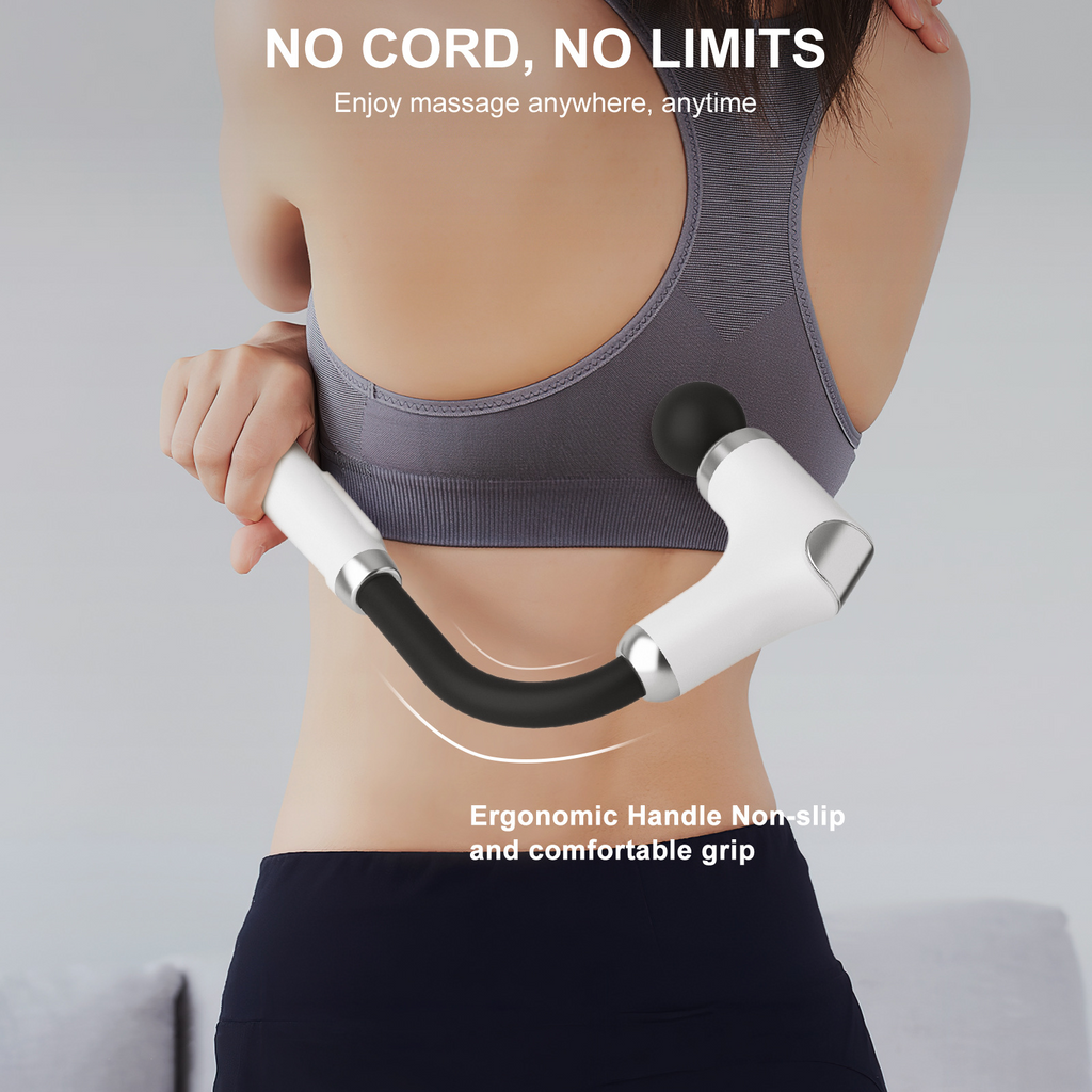Pistolet de massage profond avec manche allongé amélioré et 4 têtes de massage U-shaped pour soulagement de la douleur - Elegance_empire-shop
