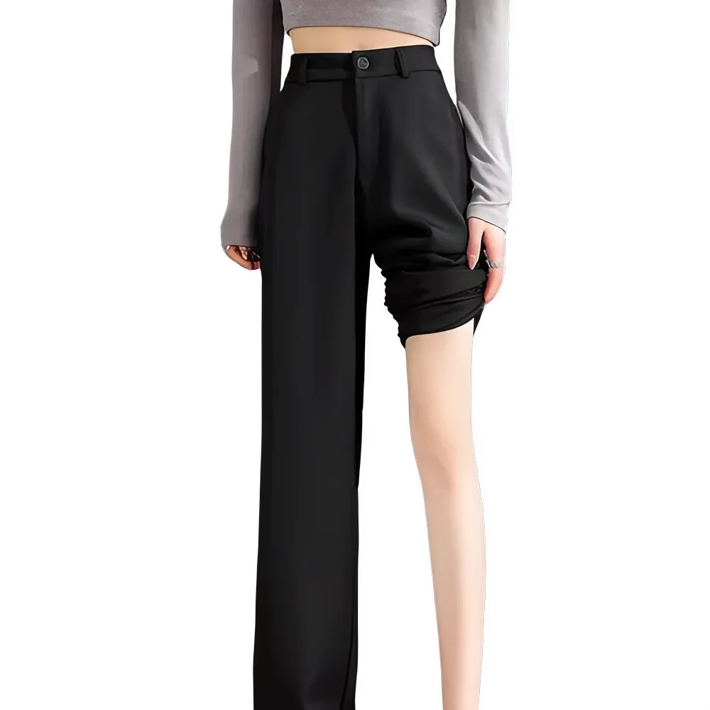 Pantalons évasés noirs pour femmes petites