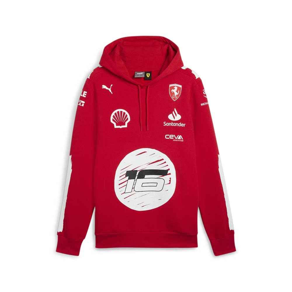 PUMA Mens Scuderia Ferrari Joshua Vides Replica Hoodie Athletic Outerwear Casual - Red