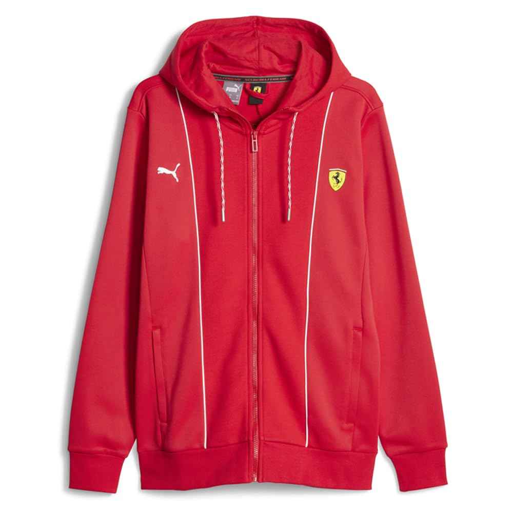 PUMA Mens Scuderia Ferrari Race Hdd Hoodie Casual Outerwear Casual Drawstring - Red