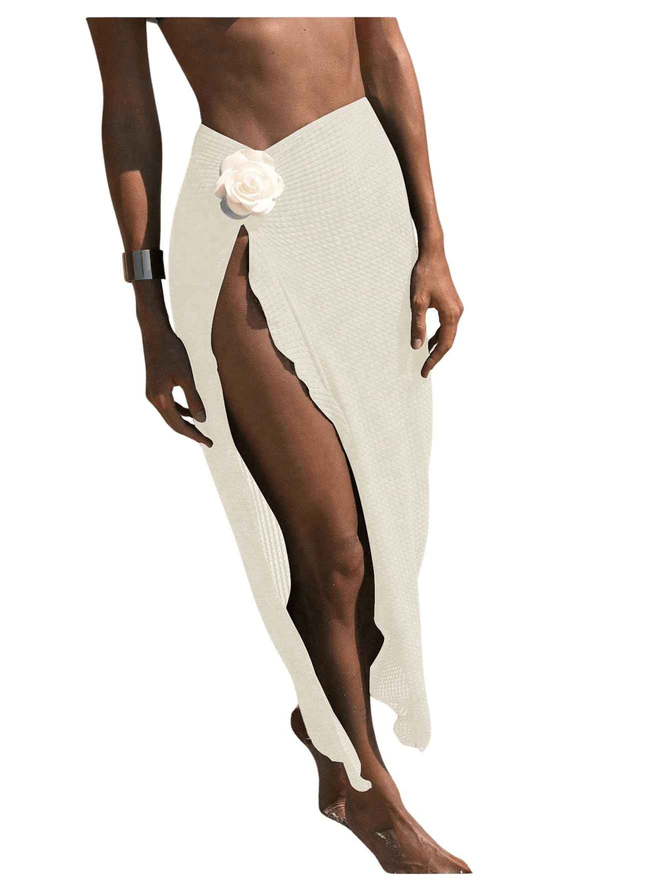 Jupe de Plage Échancrée Femme Verdusa