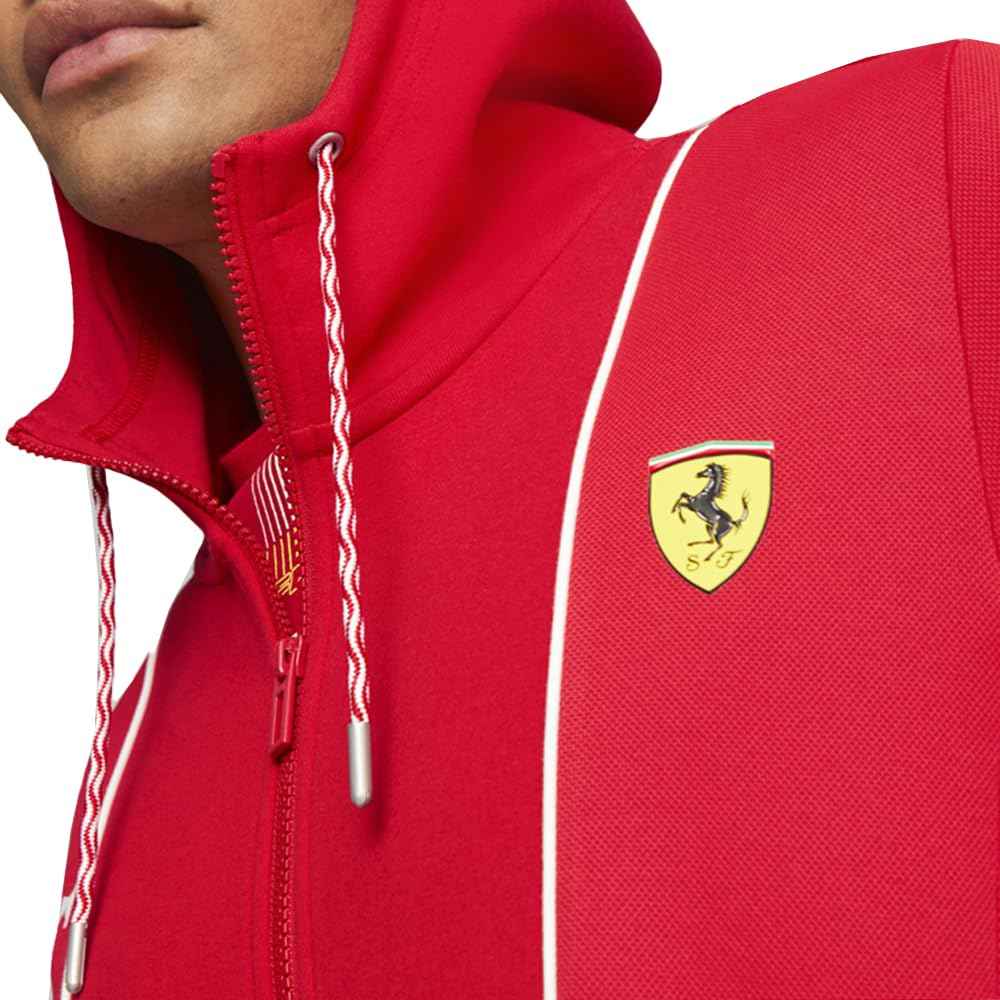 PUMA Mens Scuderia Ferrari Race Hdd Hoodie Casual Outerwear Casual Drawstring - Red