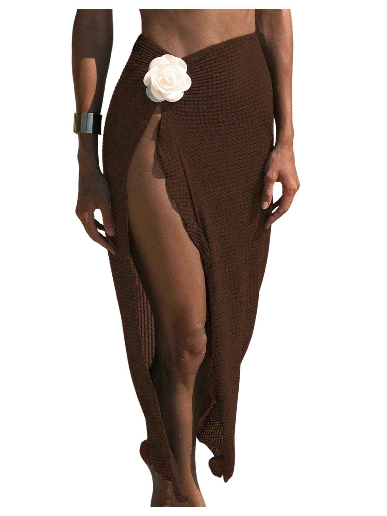 Jupe de Plage Échancrée Femme Verdusa