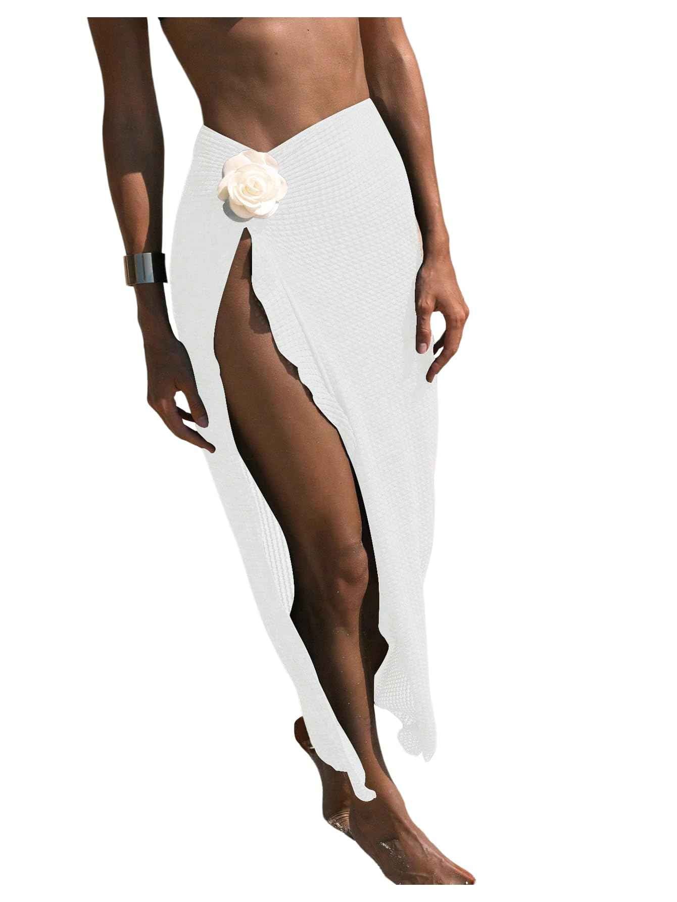 Jupe de Plage Échancrée Femme Verdusa