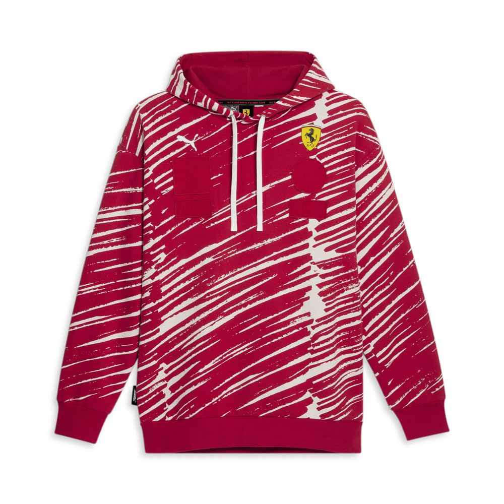 PUMA Mens Scuderia Ferrari X Joshua Vides Hoodie Casual Outerwear Casual - Red - Size S