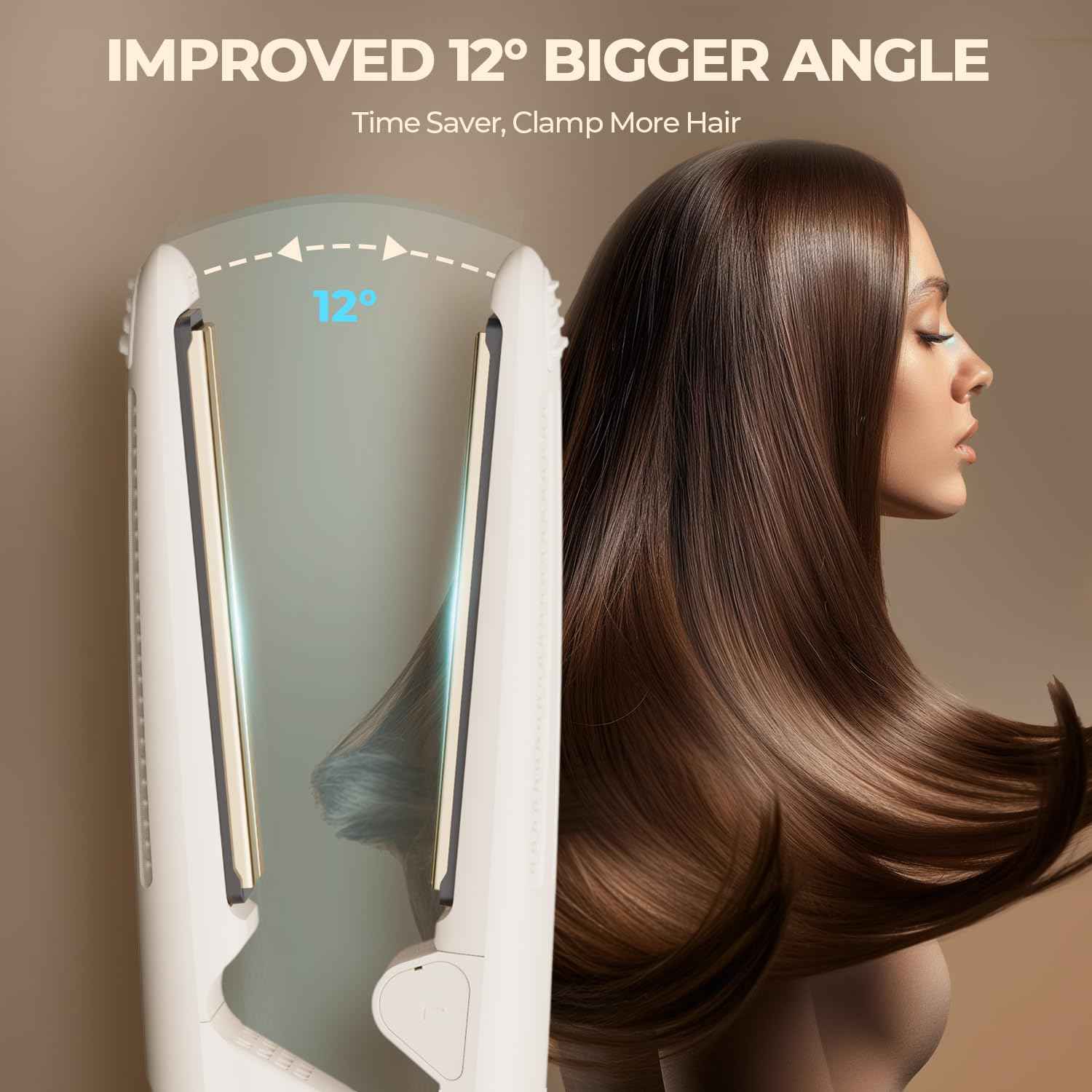 Lisseur et boucleur MiroPure 2-en-1, fer à lisser avec airflow à 360°, céramique en titane, soins capillaires, sécurité automatique et double tension pour le voyage - Elegance_empire-shop