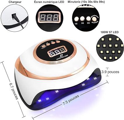 Lampe de Séchage des Ongles Professionnelle et Masseur Oculaire Intelligent 4D - Elegance_empire-shop