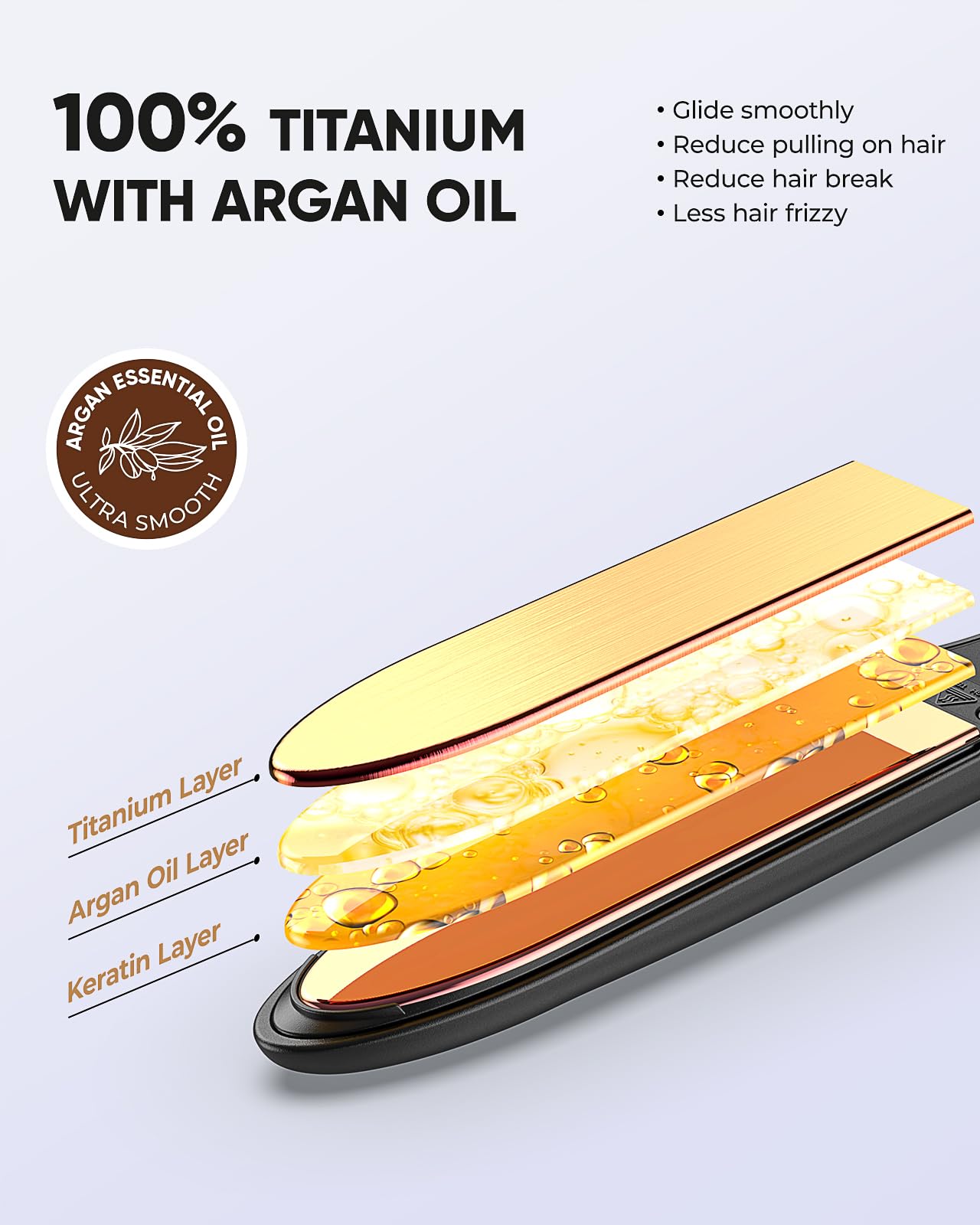 Lisseur de cheveux VANESSA PRO - Fer à lisser professionnel pour des cheveux lisses et brillants - Elegance_empire-shop