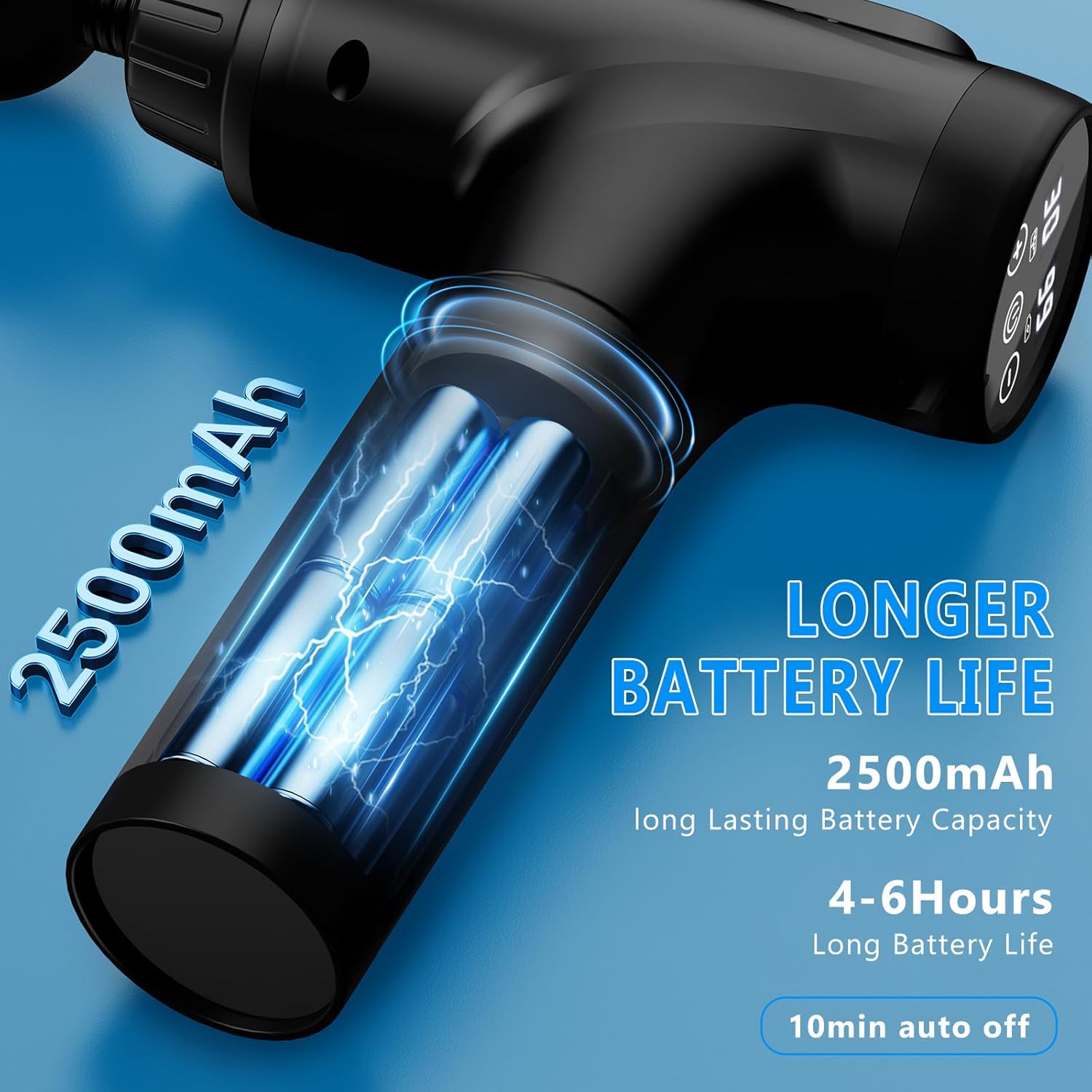 Pistolet de massage électrique pour athlètes - Appareil de massage profond à percussion avec 30 niveaux de vitesse et 9 têtes pour soulager la douleur - Elegance_empire-shop