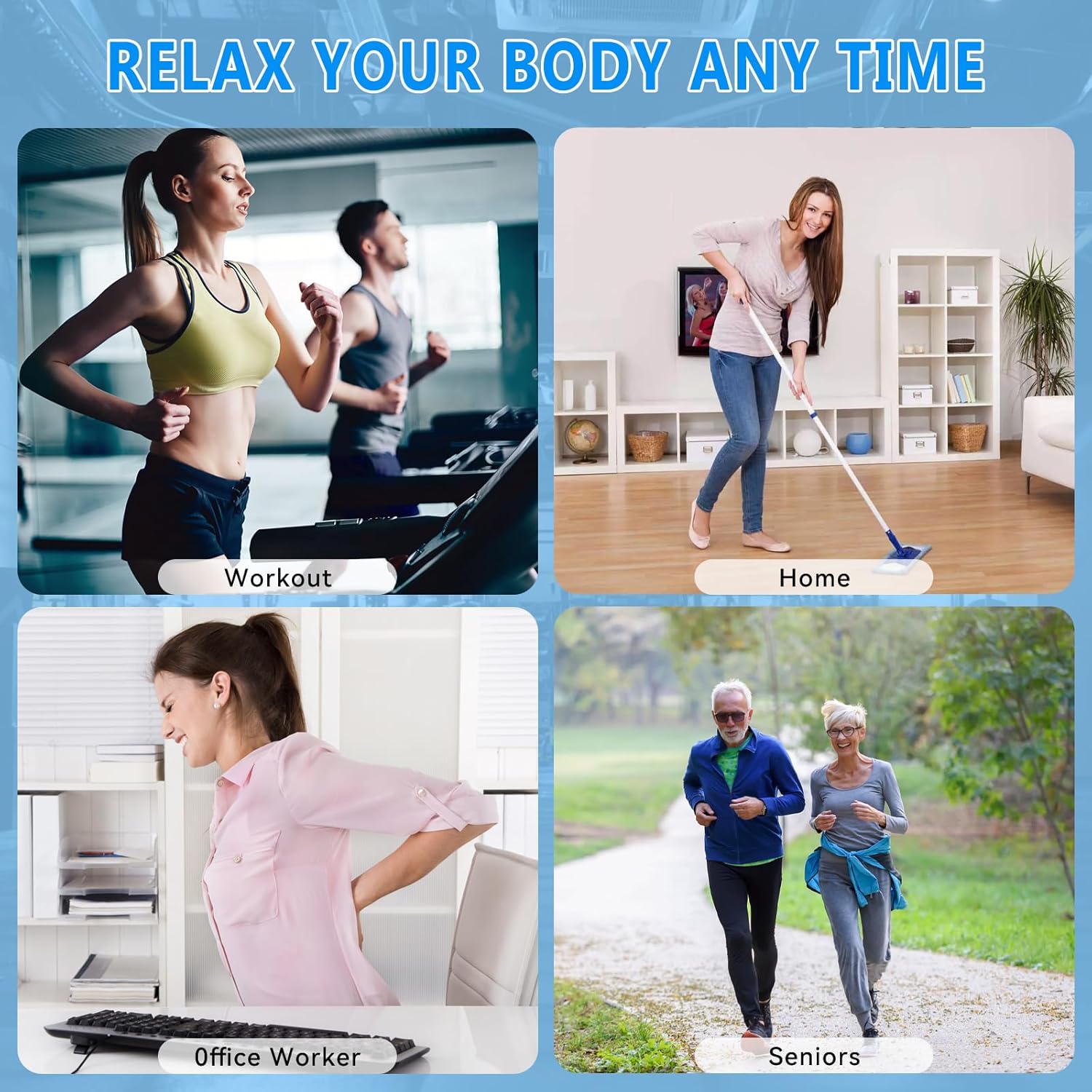 Pistolet de massage électrique pour athlètes - Appareil de massage profond à percussion avec 30 niveaux de vitesse et 9 têtes pour soulager la douleur - Elegance_empire-shop