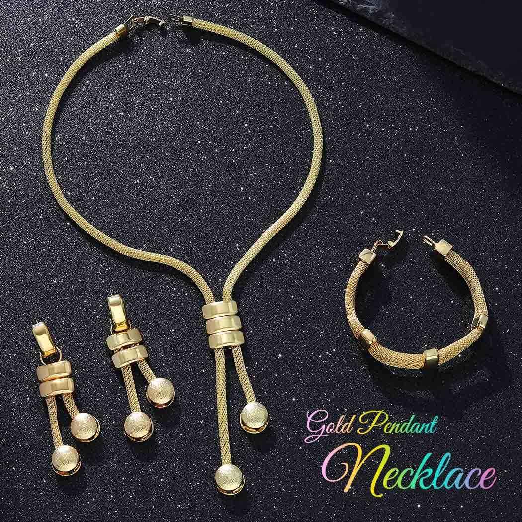 CLOACE Gold Long Choker Necklace Set Punk Cuban Y-Necklaces and Bracelet Fashion Chain Jewelry Accessories for Women