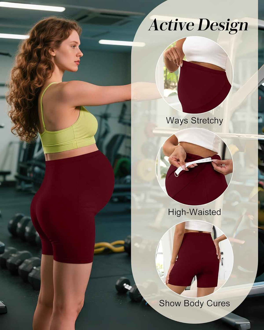 3 Shorts Maternité Taille Haute - Pack de 3