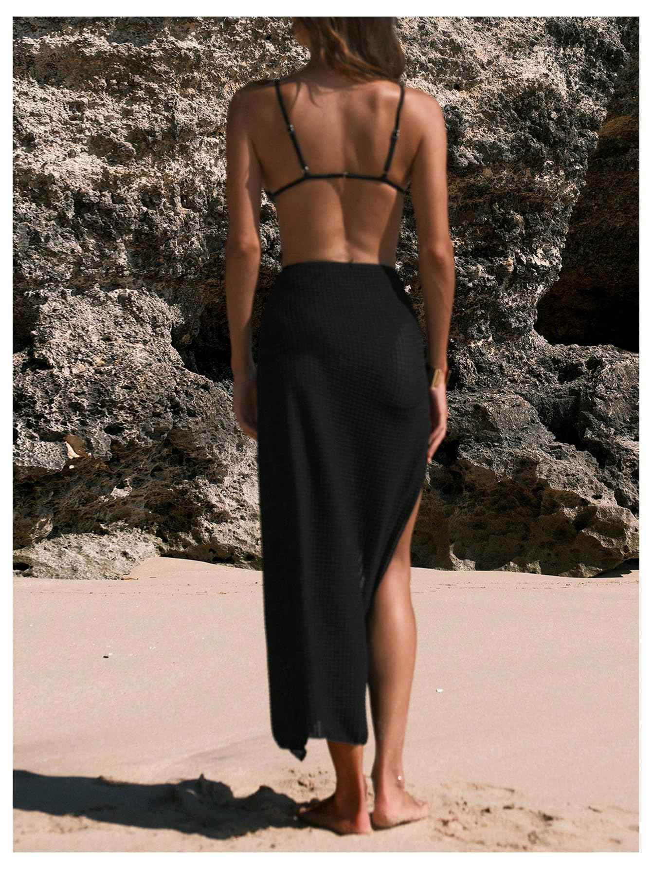 Jupe de Plage Échancrée Femme Verdusa