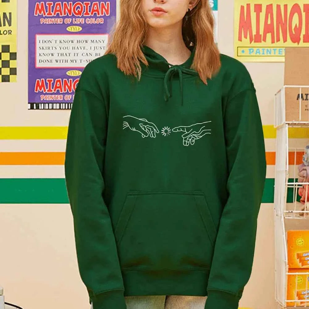 Haut Sweat à Capuche Femme Automne Hiver