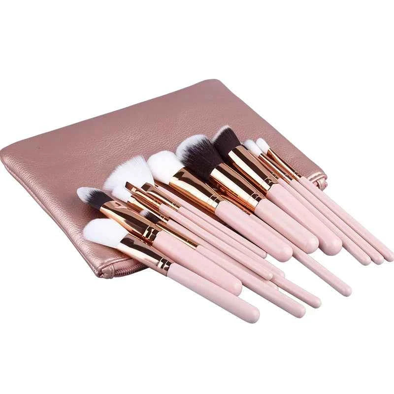 RANCAI Cosmetics Makeup Brushes Set 10/15pcs Complete Kit Powder Eyebrochas Eyeshadow Brush High Quality Makeup Brushes