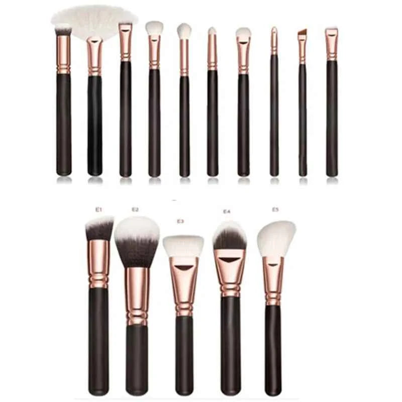 RANCAI Cosmetics Makeup Brushes Set 10/15pcs Complete Kit Powder Eyebrochas Eyeshadow Brush High Quality Makeup Brushes