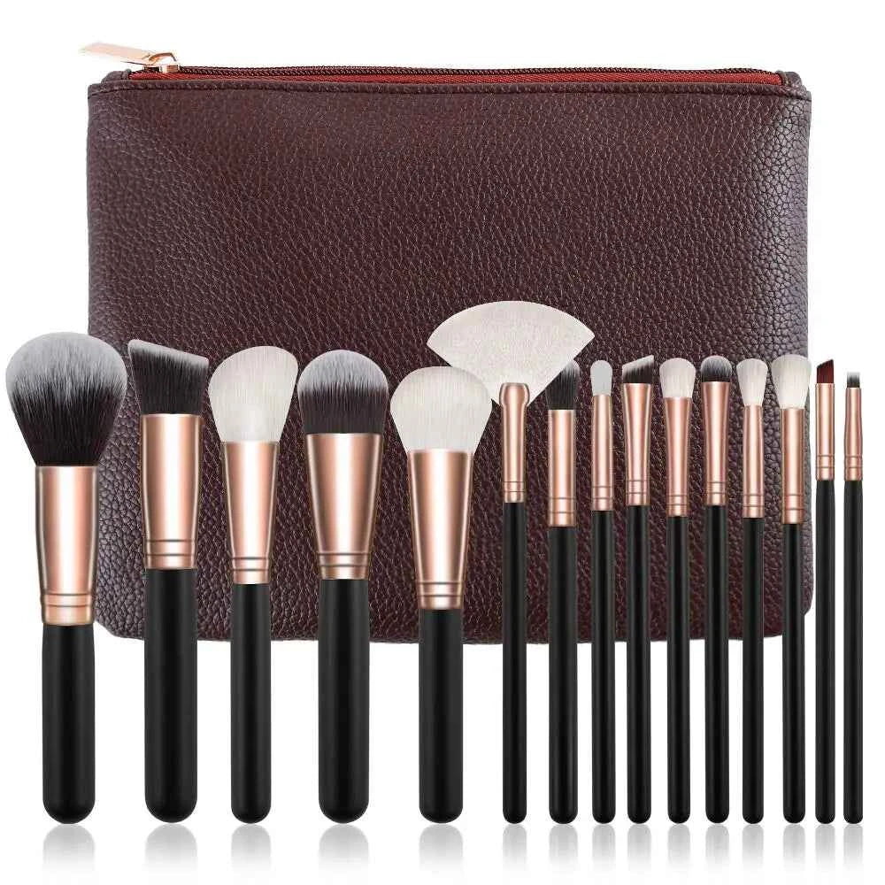 RANCAI Cosmetics Makeup Brushes Set 10/15pcs Complete Kit Powder Eyebrochas Eyeshadow Brush High Quality Makeup Brushes