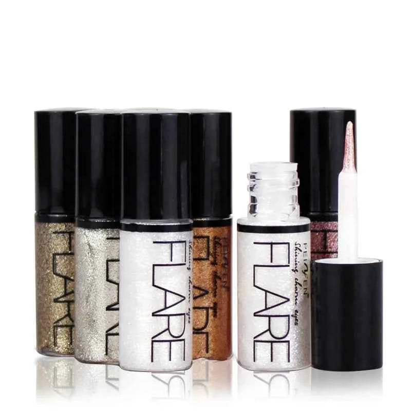 Professional New Shiny Eye Liners Cosmetics for Women Pigment Silver Rose Gold Color Liquid Glitter Eyeliner Cheap Makeup Beauty