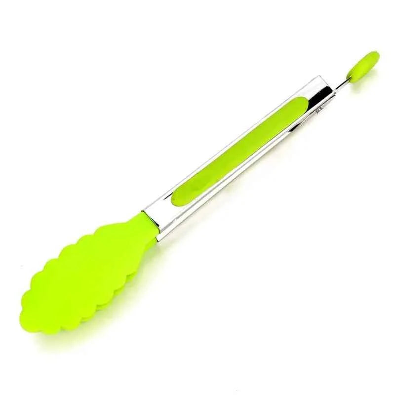 BBQ Gadgets Silicone Non-Slip Food Tong Kitchen Tongs utensil Cooking Tong clip Clamp BBQ Salad Tools Grill Kitchen Accessories
