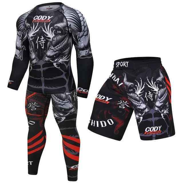 Men T shirt+Pants MMA Boxing Muay Thai Shorts kickboxing suit Boxeo Fitness Sport suits Jersey Jiu Jitsu T-shirt Brand clothing