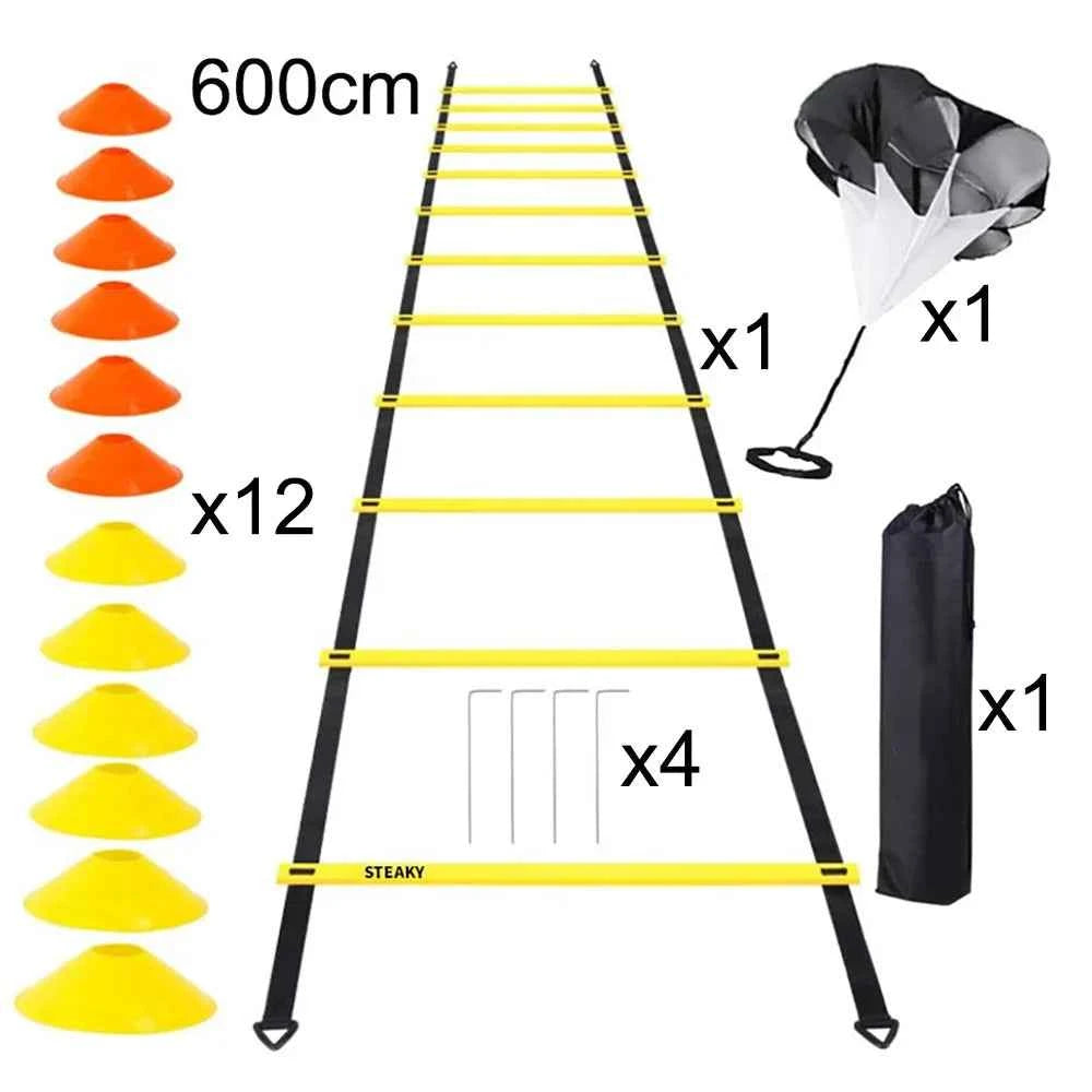 Flexibility Speed Soccer Training Equipment Set Agility Speed Ladder Parachute Exerciser Sport Obstacles Football Accessories