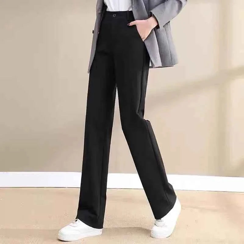 Pantalons évasés noirs pour femmes petites