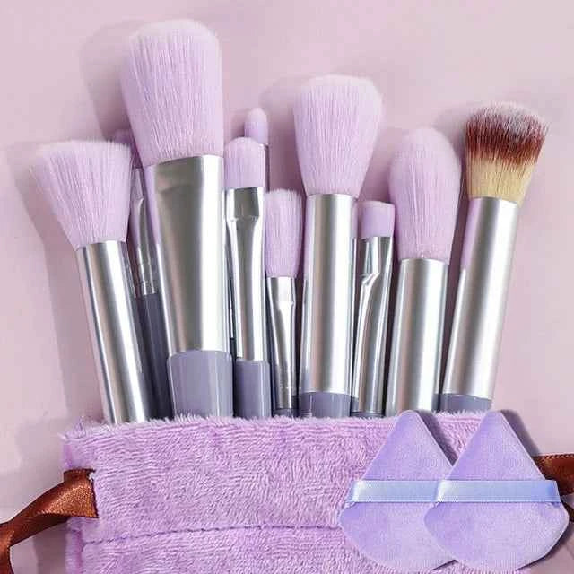 Professional 13PCS Makeup Brushes Set 2 Powder Puff Sponge for Cosmetics Foundation Blush Eyeshadow Blending Brush Beauty Tools
