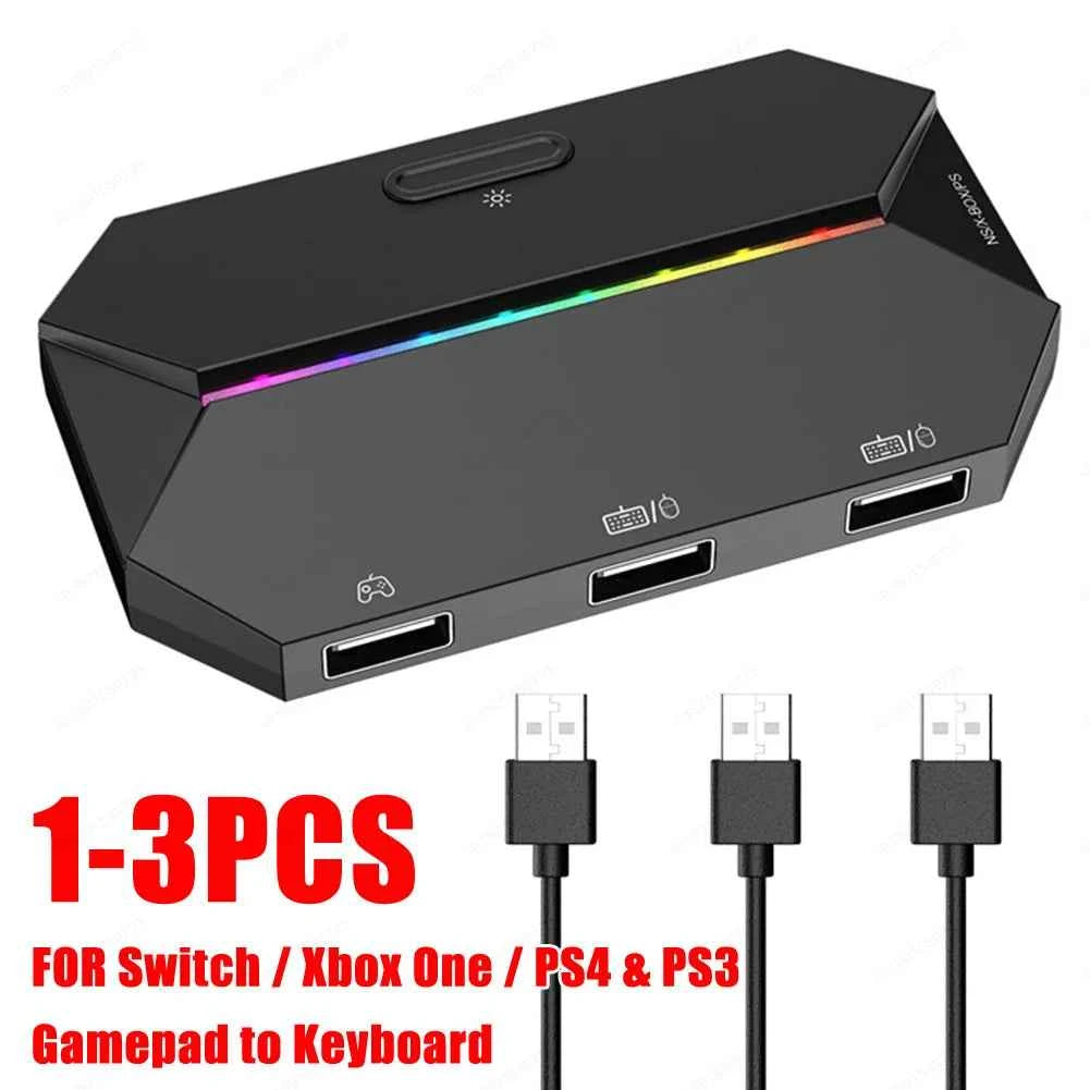 Gaming Keyboard Mouse Converter Wired Mobile Controller Adapter for Nintendo Switch for NS/NS OLED/Xbox One/PS4 Game Console