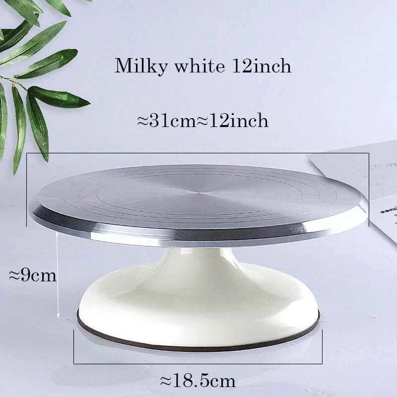 10 INCH Baking Tools Aluminum Alloy Birthday Cake Turntable Plastic Ceramic Turntable Glass Turntable Flower Mounting Table