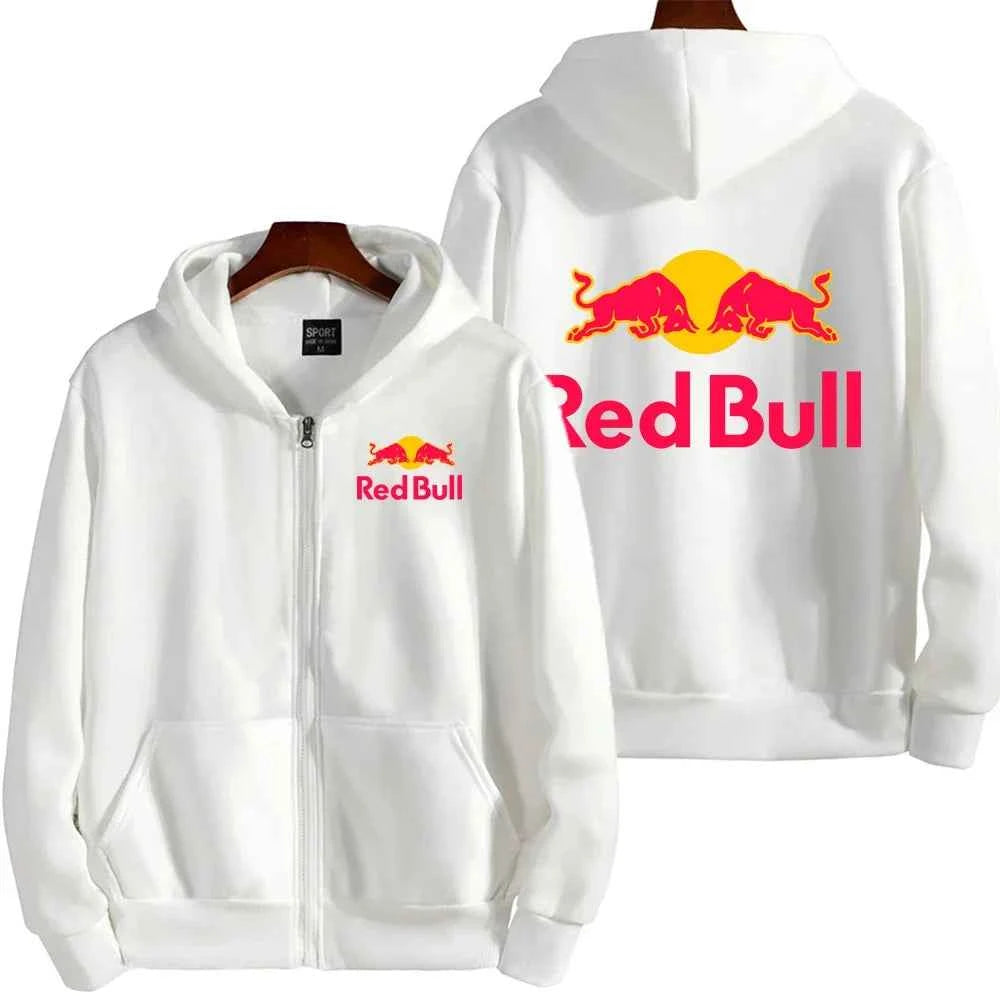 Red Bull Logo Racing Motorcycle Team Men Zip Up Hoodie Spring Autumn Fashion Man Sweater 2025 New Sport Woman Jacket Coats