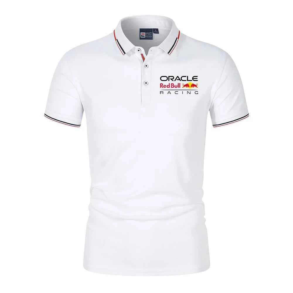 Red Bull Racing Team Men Polo Shirt Summer Short Sleeve Male Oversized Polos T-shirt 2025 New Fashion Men's Clothes Tops