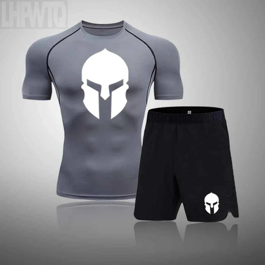 New Rashguard Men's Sports Running T Shirt Men's Spartan Gym Fitness MMA Training Shirts Sportswear Top Soccer Jerseys