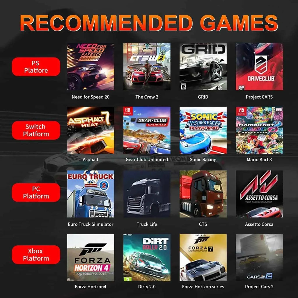 DOYO Gaming Racing Steering Wheel Volante for PC/PS3/Playstation 4/XBOX ONE/XBOX 360/Nintendo Switch/Android