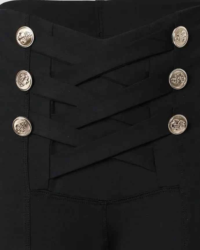 Pantalon Femme Taille Haute Élégant