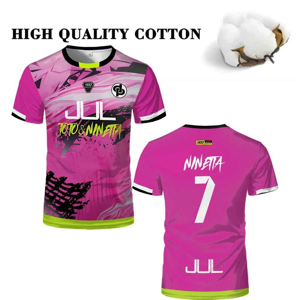 90 Minute Jersey MM9 Men's Football T-shirt Jul Maillot High Quality Cotton Short-sleeved Futsal Soccer Uniform Kid's T Shirts