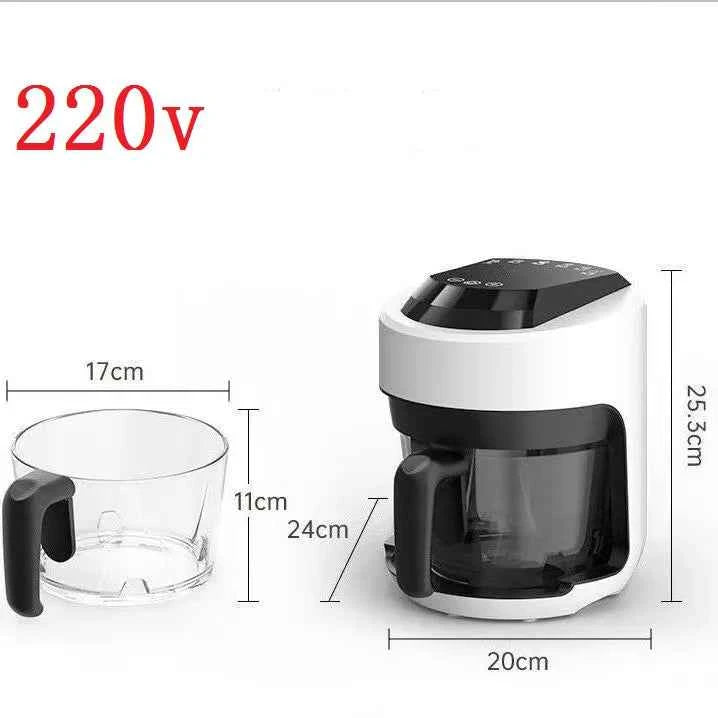 2025 Multifunctional  220V air fryer household transparent visualization fully automatic air fryer small capacity electric fryer