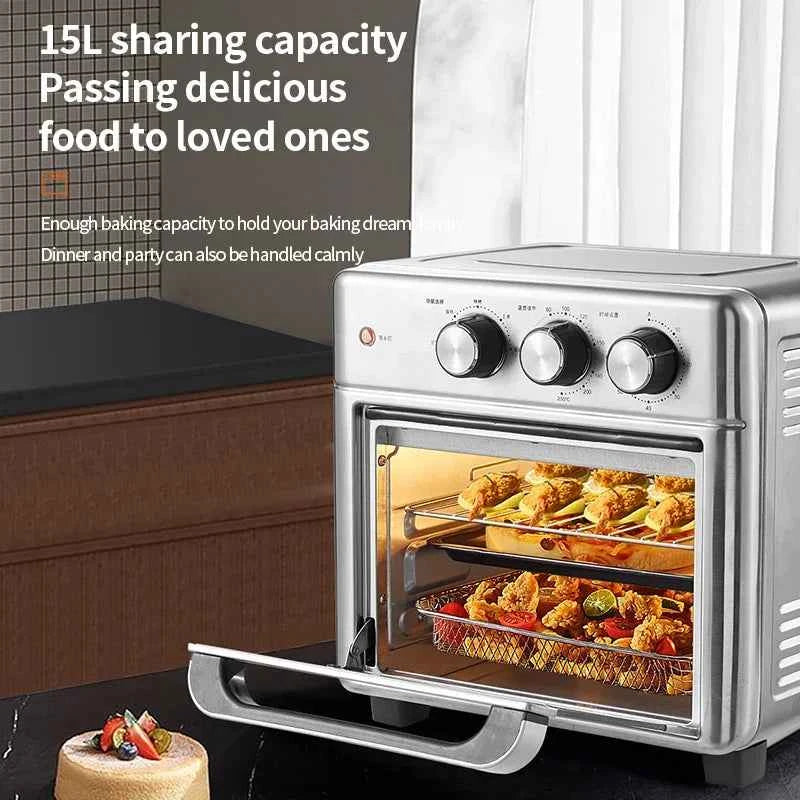 13L Air Fryers 26L Large Capacity Electric Fryer Oven Oilless Cooker Visible Window Household Kitchen Deep Fryer without Oil