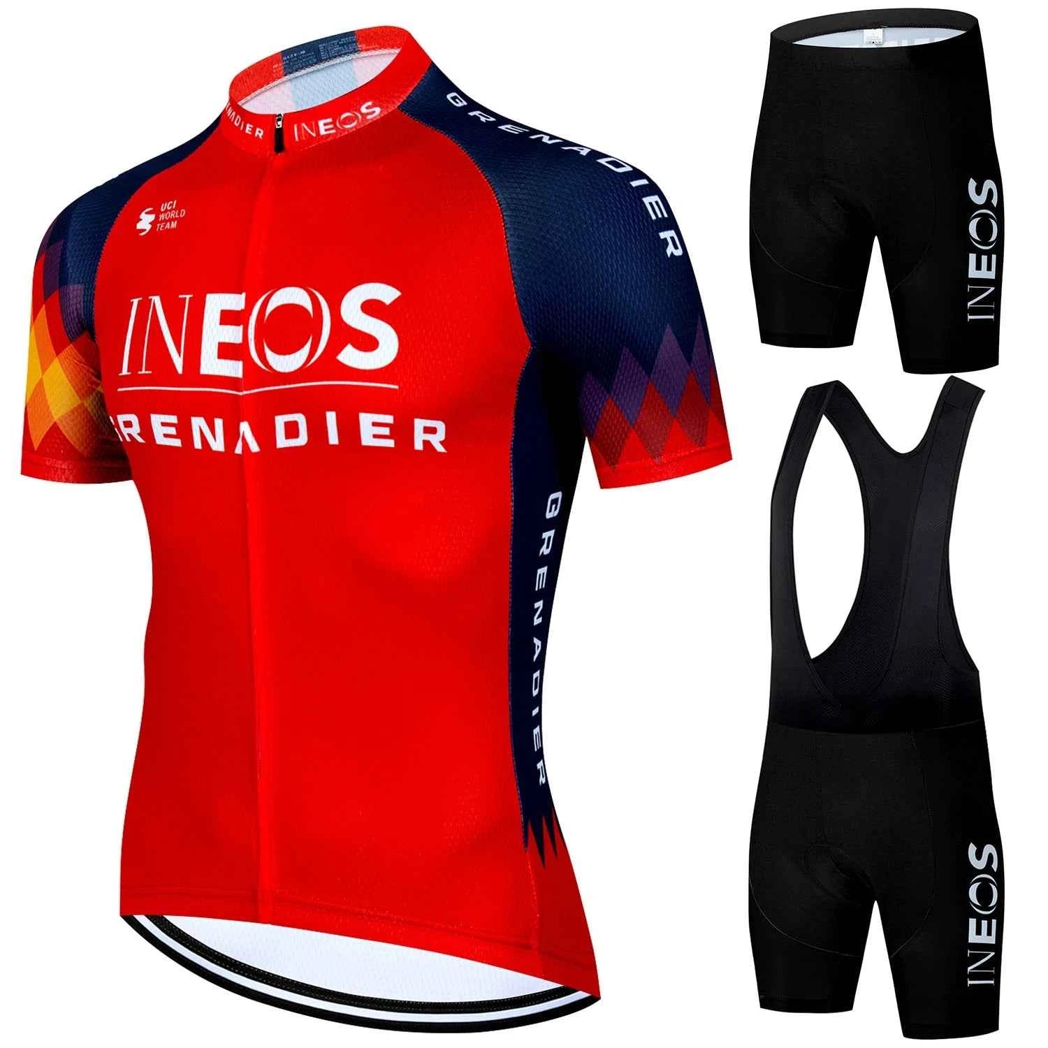 INEOS Cycling Outfit 2025 Jersey Men's Mtb Pants Man Maillot Cyclisme Sports Set Bike Clothing Shorts Bikes Equipment Jerseys