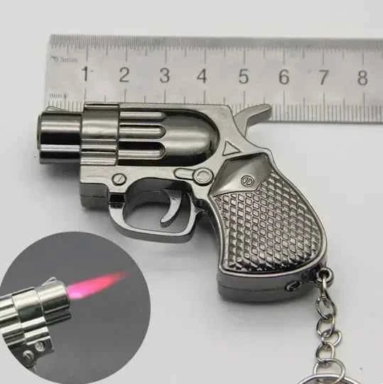 Pistol Style Lighters with 3 Cigarette Case, Jet Turb Lighter, Gas Lighter, Windproof Cigar Lighter, Gadgets for Men, 10PCs
