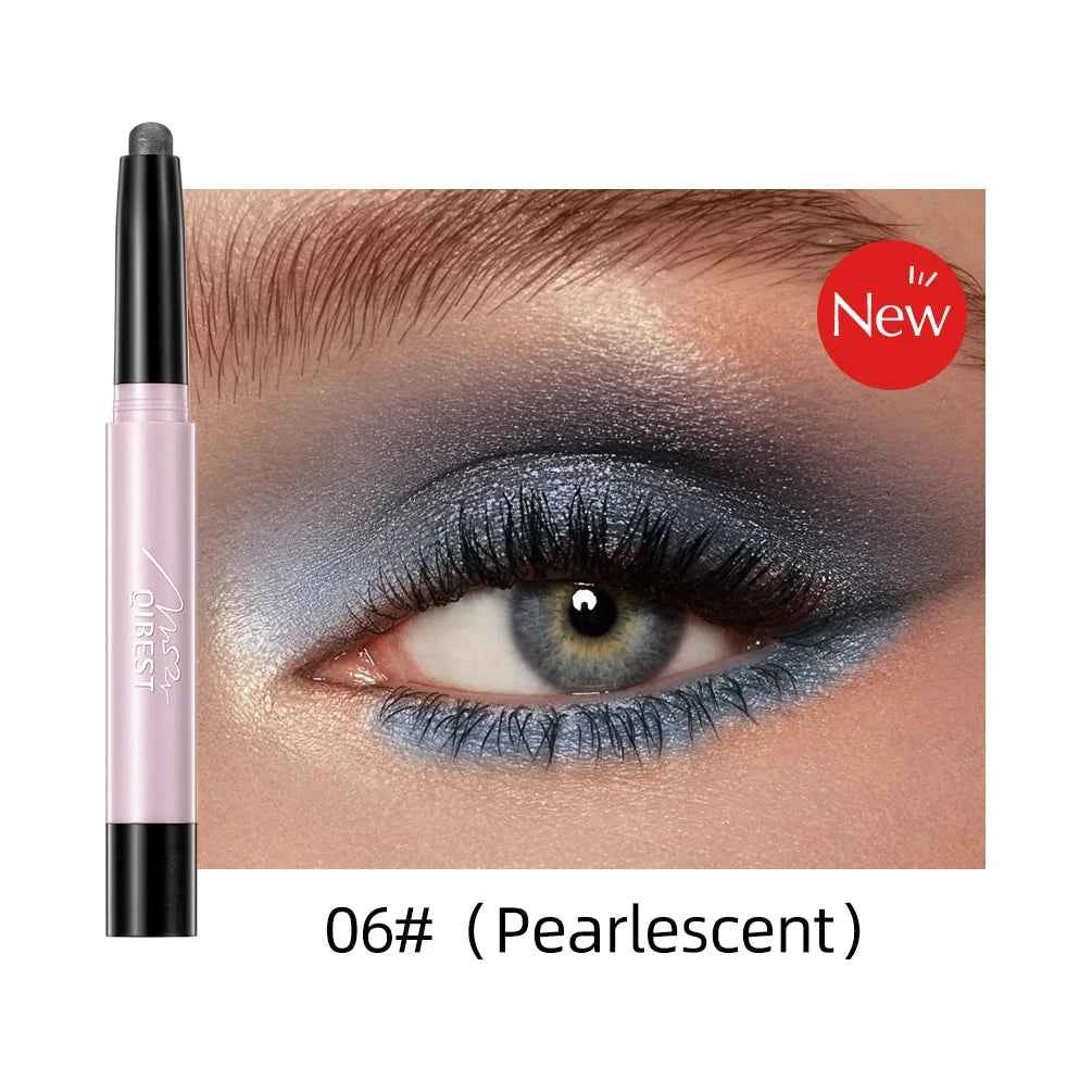 12 Colors Highlighter Eyeshadow Pencil Waterproof Glitter Matte Nude Eye Shadow Makeup Pigment Cosmetics White Eyeliner Pen