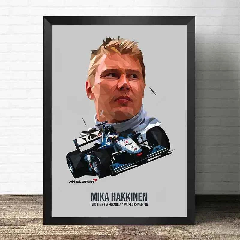 F1 World Champion Racer Ayrton Senna Graffiti Racing Formula 1 Poster Decorative Paintings Canvas Wall Art Pictures Home Decor