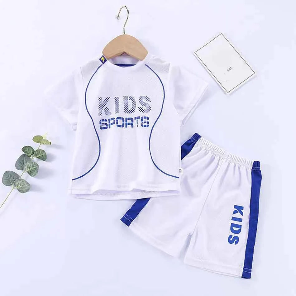 Children Summer Short Sleeve Football Basketball Suit Clothing Set Boy Girl Jersey Quick Drying Breathable Kids Sports Wear