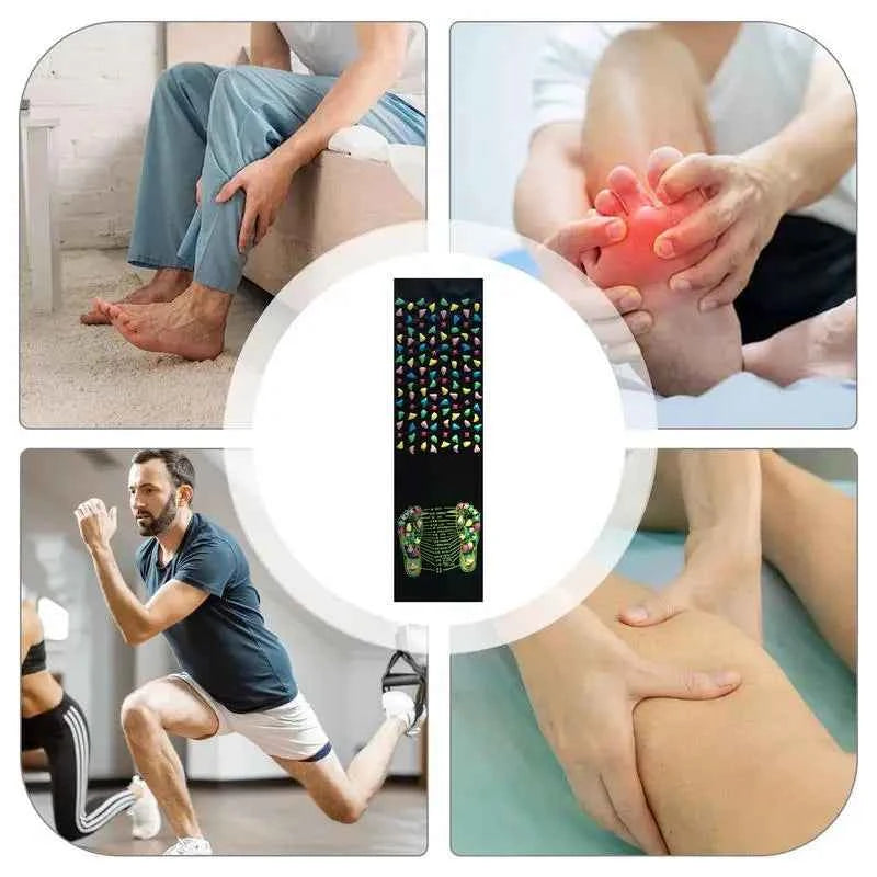 Foot Massage Mat Rock Stone Foot Massage Mat Rug Anti-Slip Foldable Reflexology & Relaxation Tool For Long Sitting Elderly