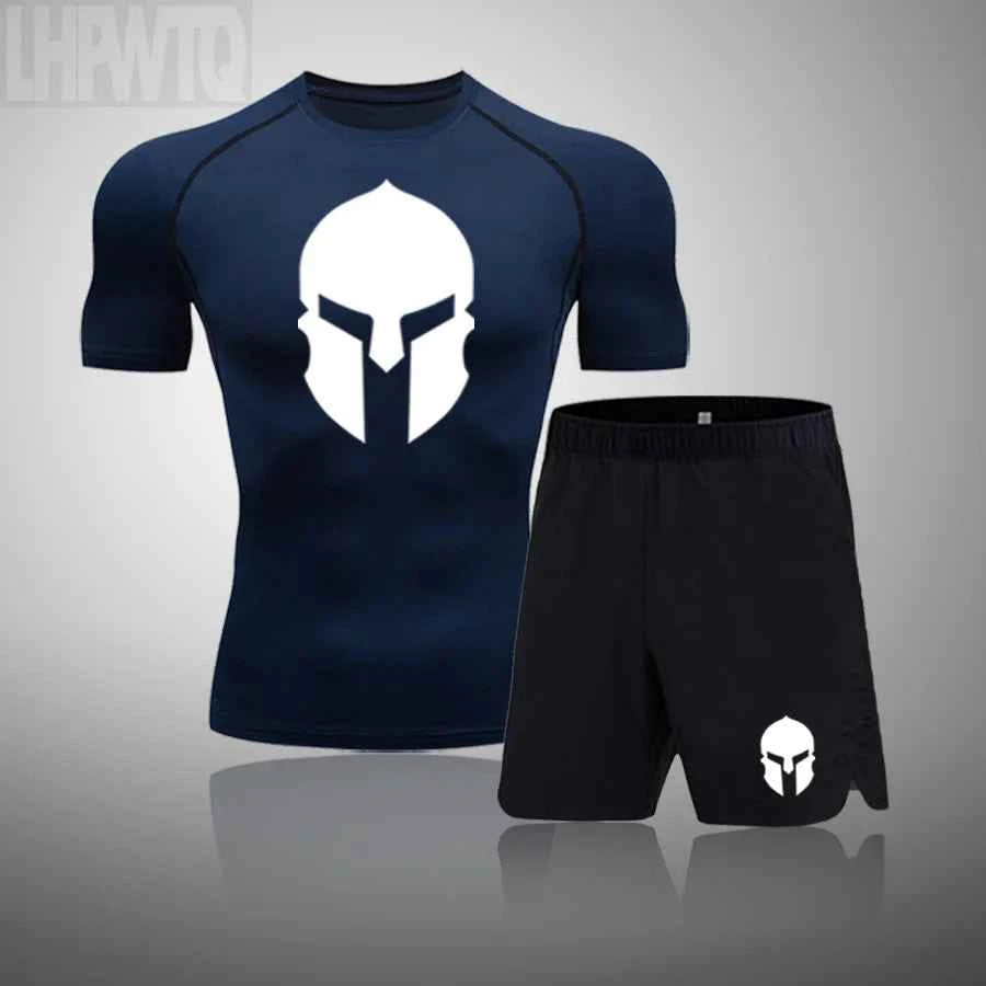 New Rashguard Men's Sports Running T Shirt Men's Spartan Gym Fitness MMA Training Shirts Sportswear Top Soccer Jerseys