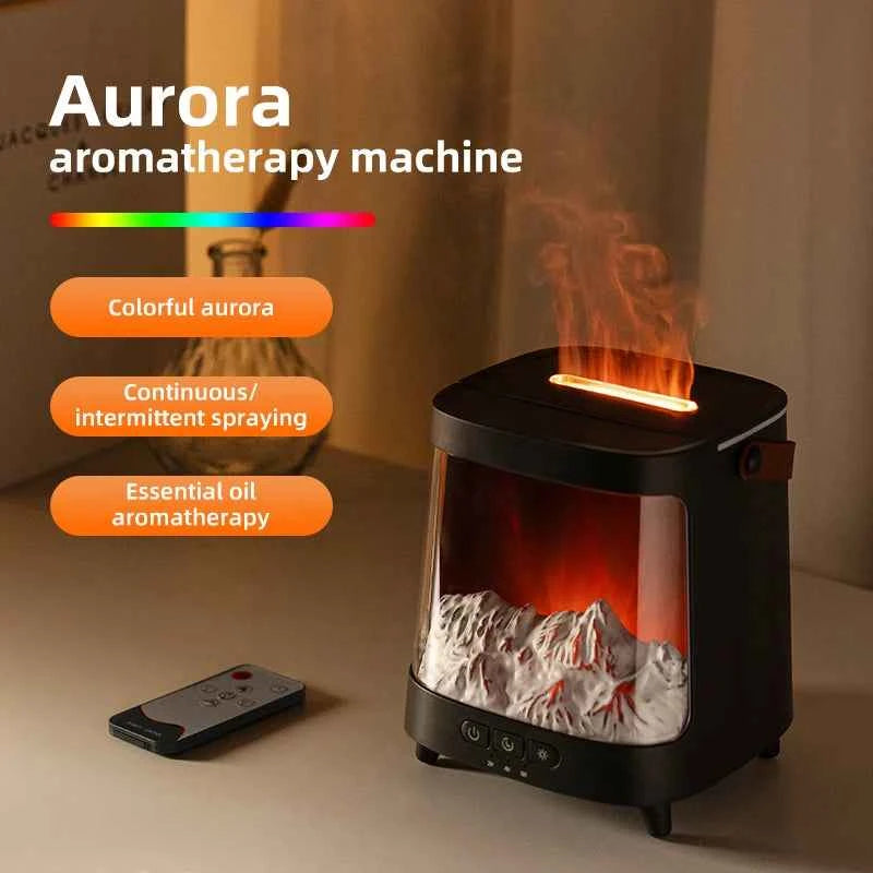 Aurora Aromatherapy Machine  200ml Diffuser with Colorful  Lamp USB Ultrasonic Aromatherapy Air Humidifier Fragrance Diffu