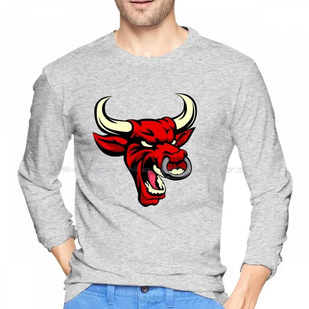 Red-Bull 100% Pure Cotton Hoodie Tshirt Fierce Bull Trendy Modern Red Color Red Colour Bull Strong Strength Ferocious Vector