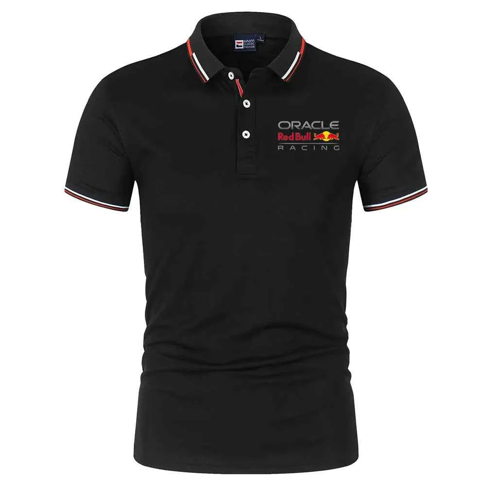 Red Bull Racing Team Men Polo Shirt Summer Short Sleeve Male Oversized Polos T-shirt 2025 New Fashion Men's Clothes Tops