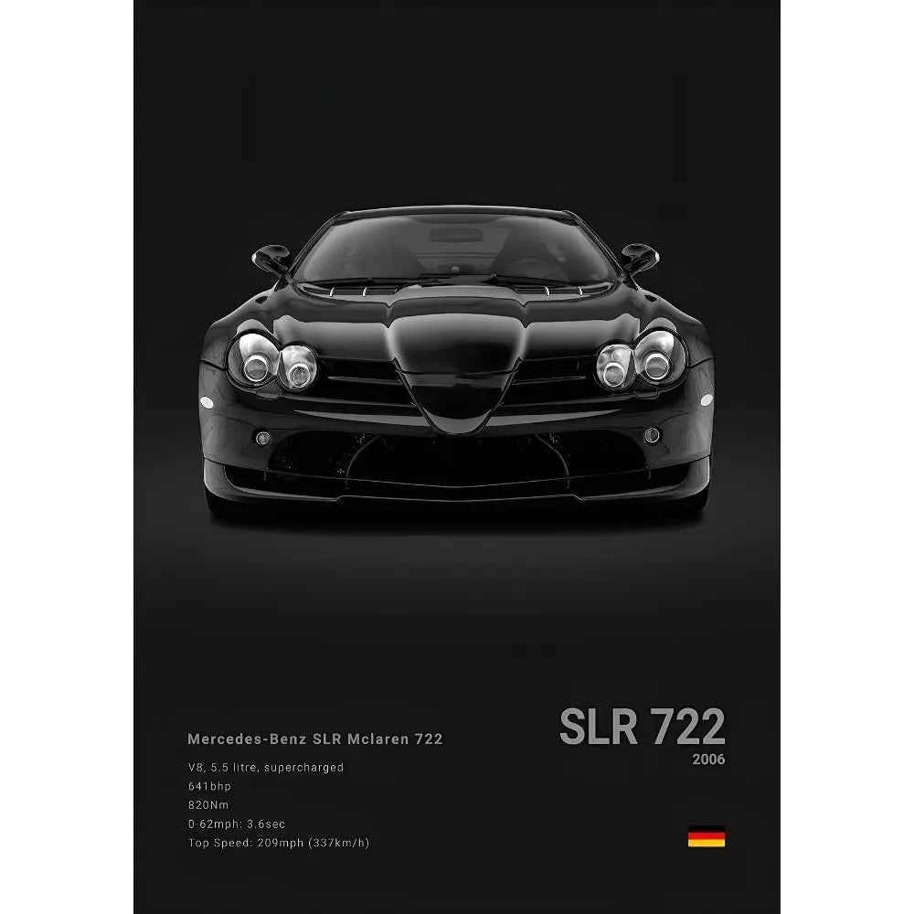 Cool M-MerCEdes-B-BeNZz-AMG GT G C63 300 500SL EVO A45 SLS R Poster Home Living Room Wall Art Garage Room Decor