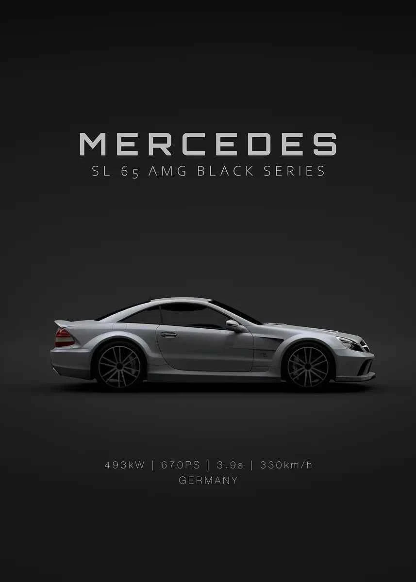 Black Famous Car M-Mercedes-B-Benz-AMG GT G 63 E 350 Poster Print Canvas Painting Home Living Room Wall Art Garage Club Decor