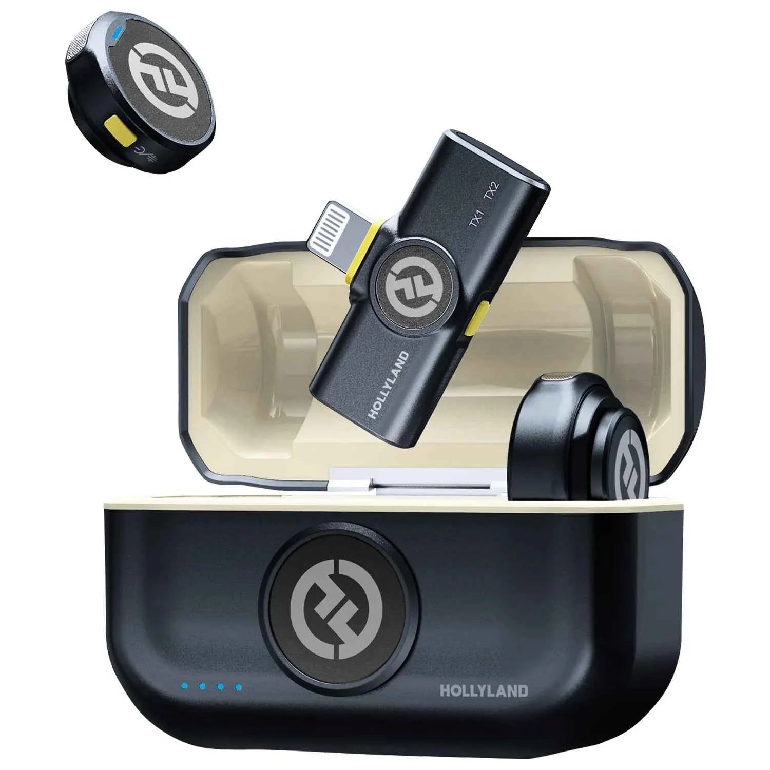 Hollyland LARK M2 Wireless Lavalier Microphone 48KHz 24Bit 300m Range 10H Worktime Wireless Microphone for Photography Vlog Live